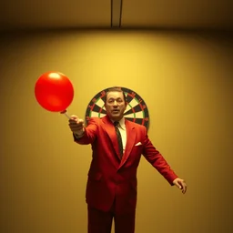 saul goodman throwing dart at red ballon, still from better call saul