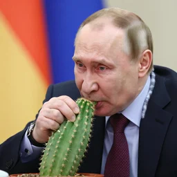 putin eating a cactus