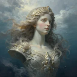 cloudy dusty wind blowing!!!, underwater and dreaming of the void! multiple cinematic volumetric rim lights, bust portrait, dnd, fantasy, intricate, elegant, highly detailed, digital painting, artstation, concept art, smooth, sharp focus, illustration, art by artgerm and tom bagshaw and greg rutkowski and alphonse mucha
