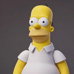 hilarious photorealistic homer simpson meme. octane 3 d render. sharpen filter. hyperdetailed skin textures. human like rendition.