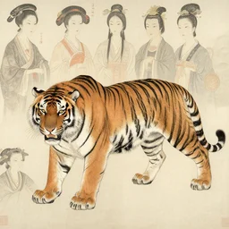 a hyperdetailed design of a oriental tiger whole body, tiger structure, ferocious, chinese mythology, victo nga, fumo yoshitoshi, ren jing jeong, feifei ruan, peter mohrbacher
