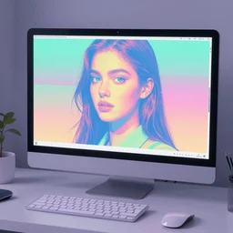 computer dreaming, vaporwave, risograph, hyperrealism, 8 k pastel colors, trending on artstation