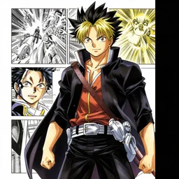 manga page of The Lord of the Rings in the style of Fullmetal Alchemist