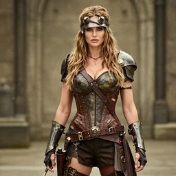 photo of kate upton as a steampunk warrior