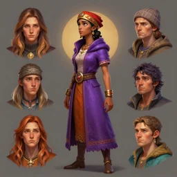maya ali, sorcerer, gloomhaven, octane render, side view rpg avatar portrait, gaudy colors, matte painting concept art, by jesper ejsing, and lois van baarle and ilya kuvshinov and rossdraws