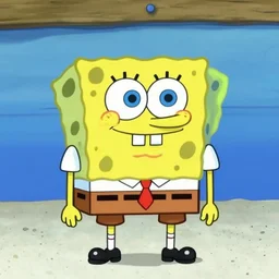 A VHS still image of SpongeBob SquarePants