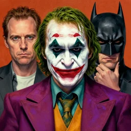 portrait of saul goodman as the joker, batman mask, art by neil gaiman and peter elson, bernie wrightson