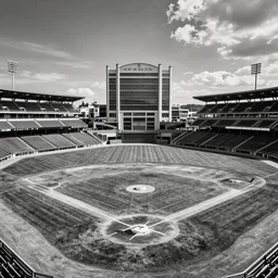 a photograph of baseball's field of dreams empty, in the styles of phil alden robinson, mike mandel, and ansel!!! adams!!!. intricate, hyperrealistic, monochrome hdr, accurate
