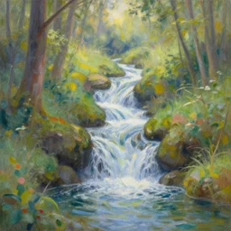 resonance cascade in the style of Thomas Kinkade