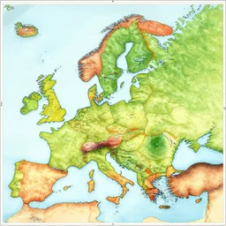 map of europe with USSR highlighted, 1945