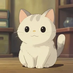 cute cat in the studio ghibli style