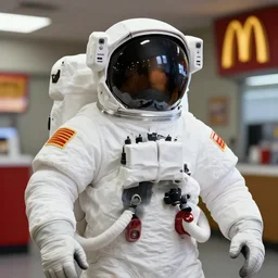 kramer as an astronaut in mcdonald's