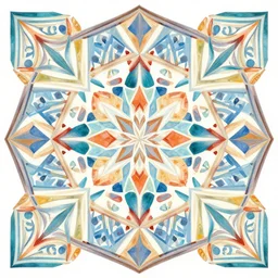 intricate colorful geometric pattern design, elaborate procedural fragmented graphic design