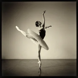 ballet dancer, photographic negative