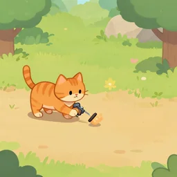 stray screenshot, cat, cat game, playing as a cat, orange cat, stray cat game