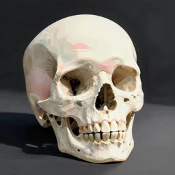 emo goth skulls pastel color japanese minimalist art