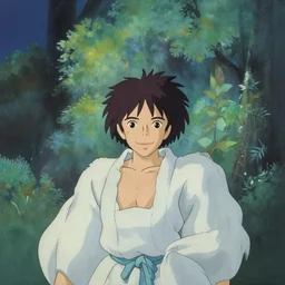 painting of a dreamscape, a smiling bodhisattva in the foreground, otherworldly and ethereal by kazuo oga in the anime film by studio ghibli, screenshot from the anime film by makoto shinkai