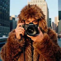photorealistic photography, 3 5 mm film, fuji, leica s, bigfoot, nyc, fashion photography, intricate, golden hour