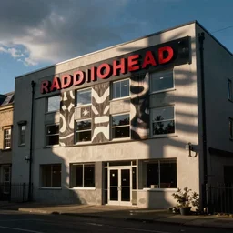 radiohead at their hq in oxford after the announcement of their new album