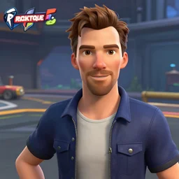 a screenshot of benedict cumberbatch in the video game rocket league. 3 d rendering. unreal engine. amazing likeness. very detailed. cartoon caricature