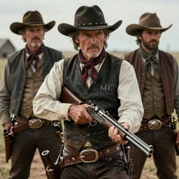 an ultradetailed image of dean winchester as an old west gunfighter, masterpiece, 8 k, art by greg rutkowski and albert bierstadt