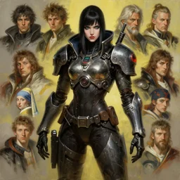 full character portrait max mad cyberpunk warhammer 4 0 k, machinist tech assassin girl character design, painting by gaston bussiere, katsuya terada, nc wyeth, greg rutkowski, craig mullins, vermeer, frank frazetta, mucha, tom of finland, trending on artstation, jeffery catherine jones