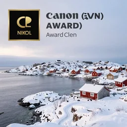 photograph of a the archipelago of western sweden, winter, landscape photography, award winning, canon, soft lighting, sony, nikon, 4 k, hd