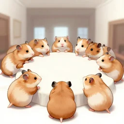 hamsters at the last supper table