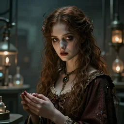beautiful and enigmatic gothic girl held captive in a remote research facility. vulnerability and innocence, ultra realistic, sharp details, subsurface scattering, intricate details, warm lighting, beautiful features, highly detailed, photorealistic, octane render, 8 k, unreal engine, art by artgerm and greg rutkowski and alphonse mucha