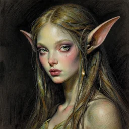 portrait, attractive mutant dryad, digital tempera and pastels, dramatic lighting, extremely high detail, pen and ink, intricate illustration, by stephen bradbury, frank frazetta, wendy froud, john picacio, artstation, wlop, pixiv