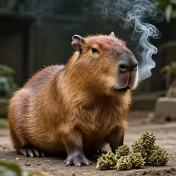 capybara smoking weed