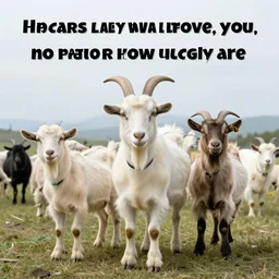 goats will love you no matter how ugly you are