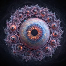 biological fractal electron micrograph alex gray spiral galaxy painting 8 k concept art blender octane eyeball