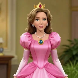 sheryl sandberg as princess peach, trending on artstation