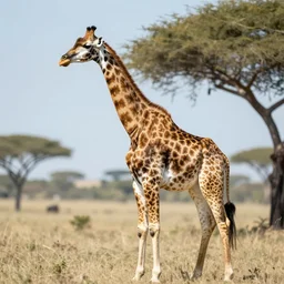 realistic giraffe with no neck
