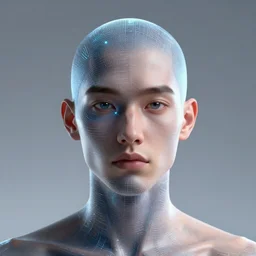 self portrait by internet singularity v 3. digital art. 2 0 3 7