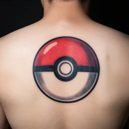 Pokeball Tattoo on male back