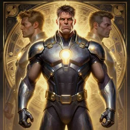 symmetry!! portrait of kang the conqueror, marvel, sci - fi, tech wear, glowing lights!! intricate, elegant, highly detailed, digital painting, artstation, concept art, smooth, sharp focus, illustration, art by artgerm and greg rutkowski and alphonse mucha