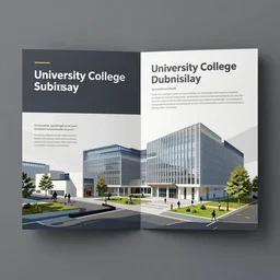 4k digital art, brochure, modern art illustration of the architecture of University college dublin, Belfield campus!!!!! by andreas Ghersky