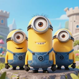 The minions in The Vikings Digital art very detailed 4K quality Super Realistic