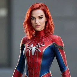 photo of a beautiful amazing Spiderwoman, highly detailed, 4k, HDR, smooth, sharp focus, hyper realistic, high resolution, photo-realistic