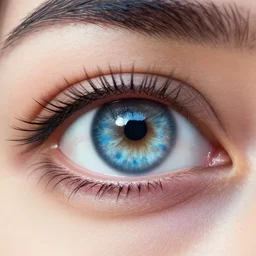 a beautiful eye with a stadium inside