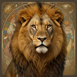 A full portrait of a beautiful post apocalyptic lion tamer, intricate, elegant, highly detailed, digital painting, artstation, concept art, smooth, sharp focus, illustration, art by Krenz Cushart and Artem Demura and alphonse mucha
