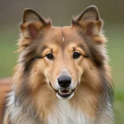 an ultra detailed photo portrait of an angry sheltie, close up, dslr