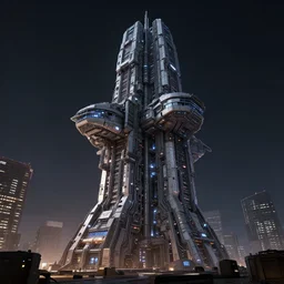 cinematic scifi render of a 3 d sculpt of a thick gigantic huge cyberpunk john harris aircraft carrier megalithic tower structure tokyo at night, beeple, halo, star wars, ilm, star citizen, halo, mass effect, high tech industrial, artstation unreal, dramatic powerful sky
