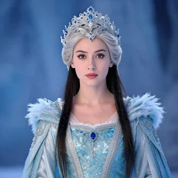 photograph of a real - life ice queen with ornate robes. extremely detailed. dslr. 8 0 0 mm. 8 k