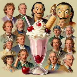 ice - cream cherry milkshake, beeple, dali, bernardi, elson, gric, mcquarrie, lacoste, rhads, mccall, rodney matthews, gonsalves, walotsky, shiki, ishinomori, aivazovsky, stella, stephanie law, syd mead. artstation, hyperrealistic, surrealism, award, masterpiece, intricate,