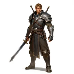 warrior dnd character, single character concept art, white background, long shot, highly detailed, digital art, sharp focus, by mark brooks,