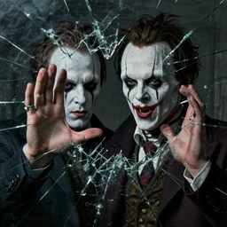 the best lack all conviction while the worst are full of passionate intensity, battle of good versus evil, insanely detailed and intricate, hyperrealistic, seen through broken glass, jekyll and hyde