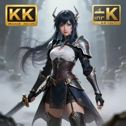 character design, void arcanist cute female warrior, fantasy style clothing, anime key visual, official media, illustrated by wlop, extremely detailed, 8 k, trending on artstation, cinematic lighting, beautiful, mist, photorealistic, octane render, unreal engine, hyper detailed, volumetric lighting